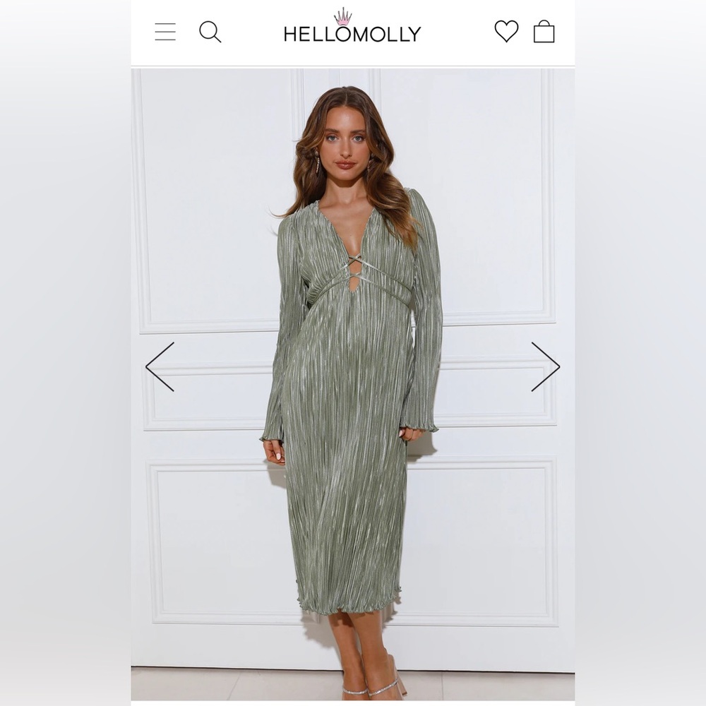 Hello Molly Mountain Vistas Midi Dress Sage